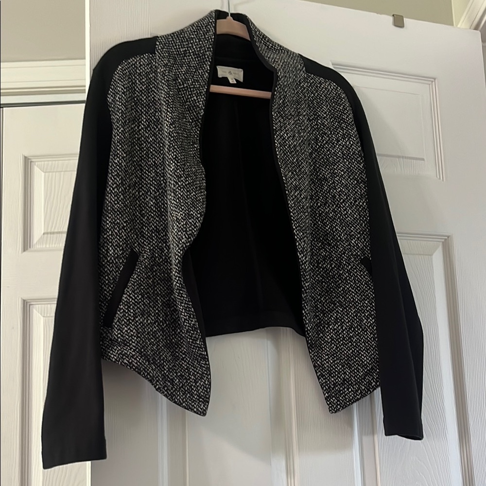 LOFT Black and Gray Lou & Grey Blazer Jacket